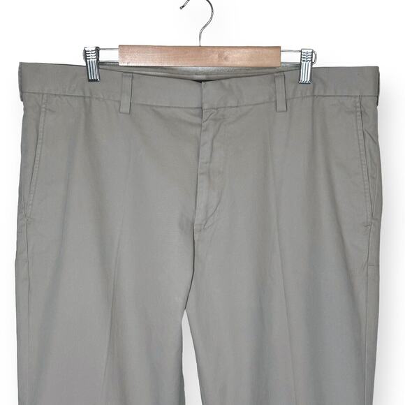 BANANA REPUBLIC Straight Leg 100%Cotton Arden Chino Pants Khaki Flat Front 38x32 - Picture 2 of 12